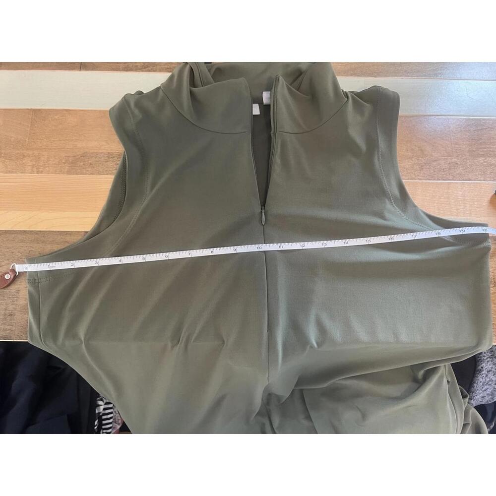 Chico's Sleeveless Olive Green Maxi Dress Size 2 (aka Large/12) - Picture 7 of 7